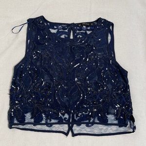 Sequined Zara Crop sz S
